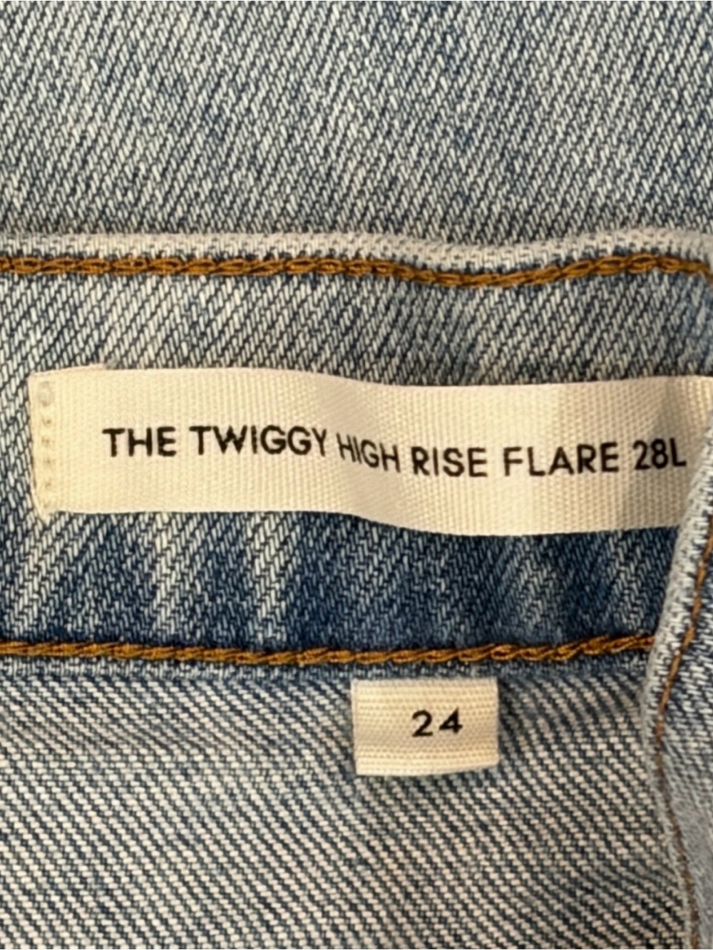Aritzia DENIM FORUM The Twiggy High Rise Flare Jeans Size 24 - Picture 11 of 13